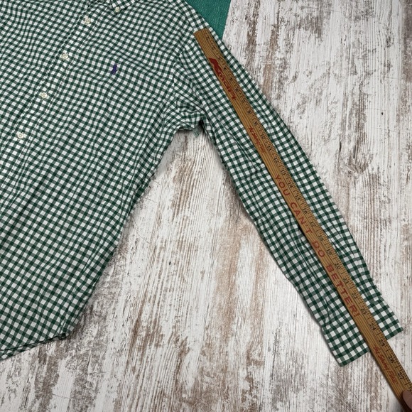 Ralph Lauren Button Down Shirt Sz M Check Long Sleeve‎ Casual  Dad Christmas - Picture 8 of 8